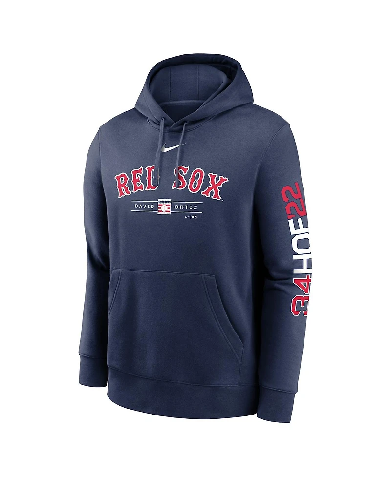 Men's Nike David Ortiz Navy Boston Red Sox 2022 Hall of Fame Inductee Pullover Hoodie