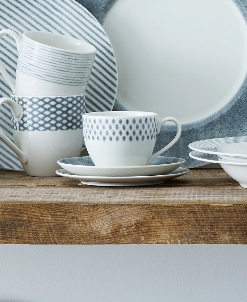 Noritake Hammock Saucers, Set of 4