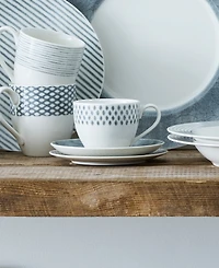 Noritake Hammock Saucers, Set of 4