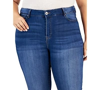 Celebrity Pink Trendy Plus Cropped Skinny Jeans