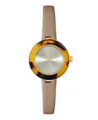 Ted Baker Women's Lenara Acetate Tan Leather Strap Watch 28mm