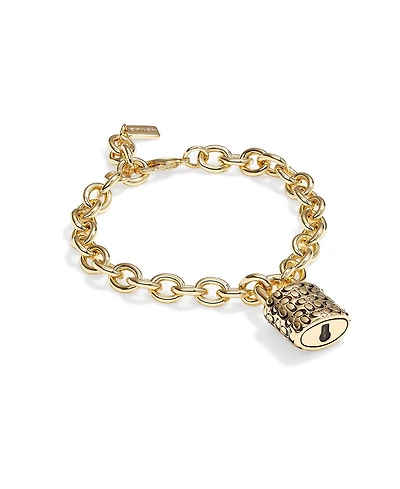Coach Quilted Padlock Bracelet