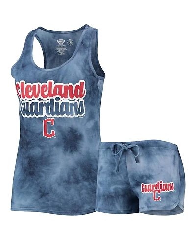 Women's Concepts Sport Navy Cleveland Guardians Billboard Racerback Tank Top and Shorts Set