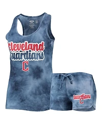 Women's Concepts Sport Navy Cleveland Guardians Billboard Racerback Tank Top and Shorts Set