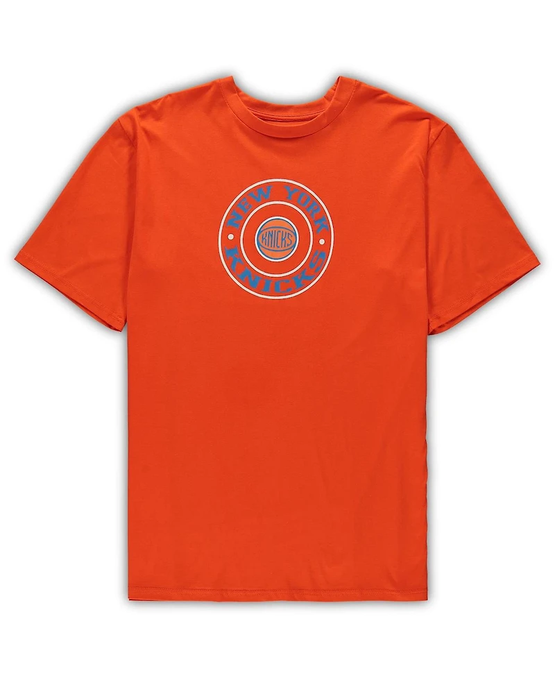 Men's Concepts Sport Orange, Blue New York Knicks Big and Tall T-shirt Shorts Sleep Set