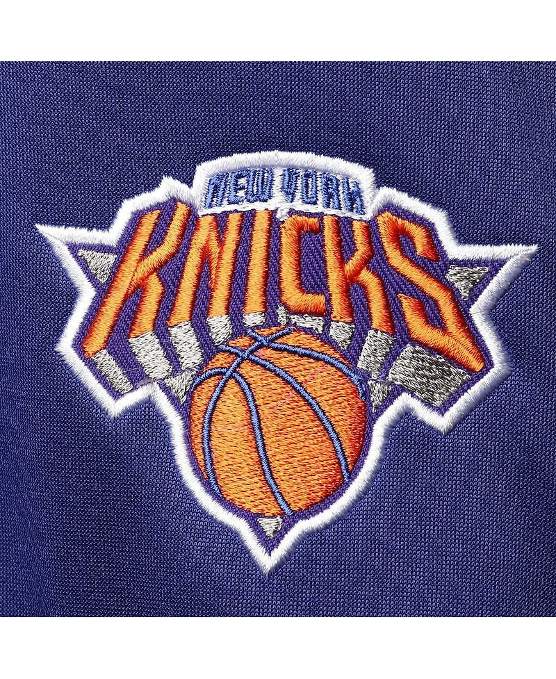 Men's Blue, Orange New York Knicks Big and Tall Pieced Body Full-Zip Track Jacket