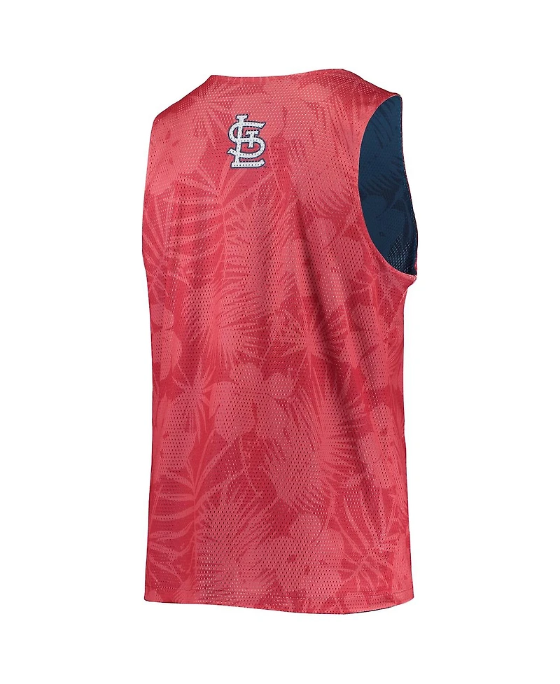 Men's Foco Red St. Louis Cardinals Floral Reversible Mesh Tank Top
