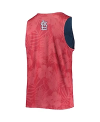 Men's Foco Red St. Louis Cardinals Floral Reversible Mesh Tank Top