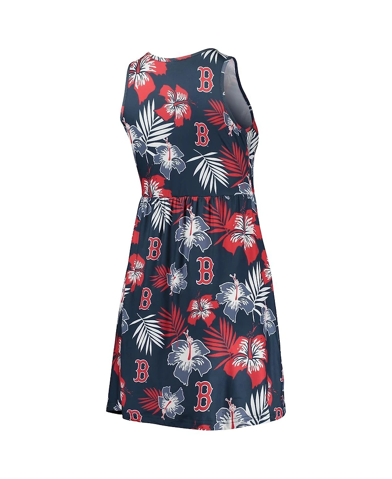 Women's Foco Navy Boston Red Sox Floral Sundress
