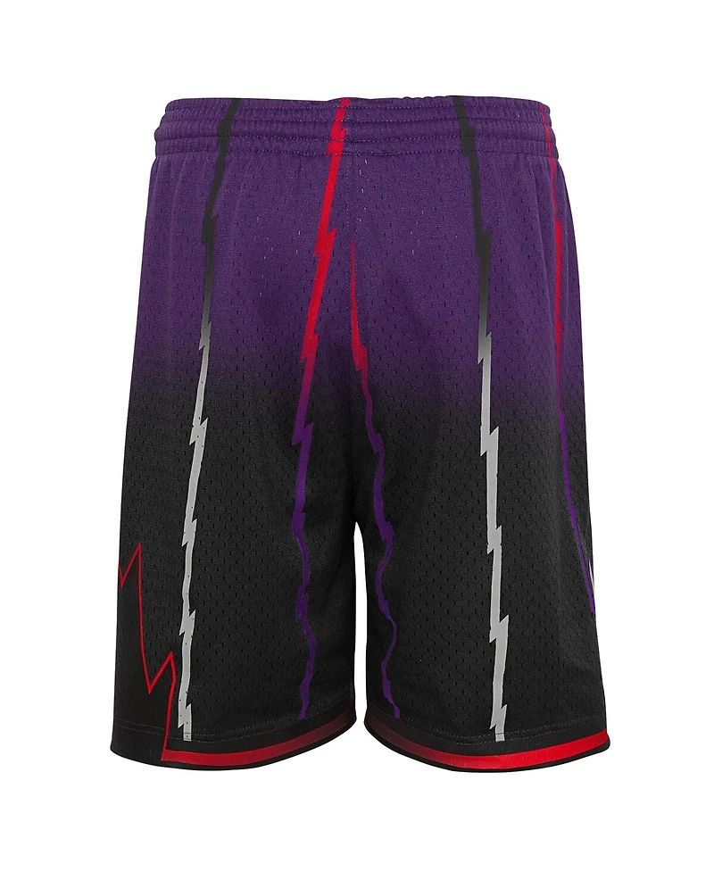 Big Boys Mitchell & Ness Purple, Black Toronto Raptors 1998/99 Hardwood Classics Fadeaway Reload 3.0 Swingman Shorts