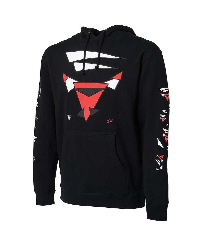 Men's Nba x Naturel Black Chicago Bulls No Caller Id Pullover Hoodie