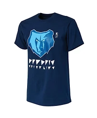 Men's Nba x Naturel Navy Memphis Grizzlies No Caller Id T-shirt