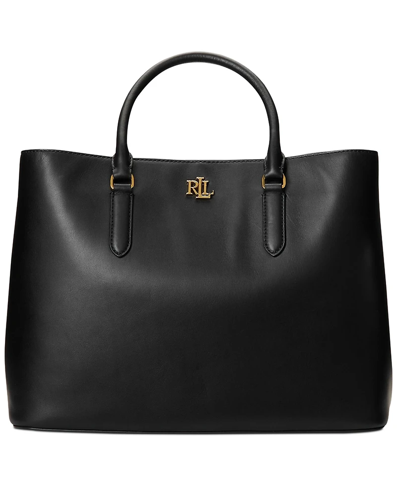 Lauren Ralph Women's Full-Grain Smooth Leather Large Marcy Satchel