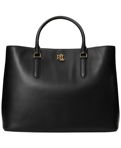 Lauren Ralph Women's Full-Grain Smooth Leather Large Marcy Satchel