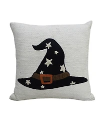 Vibhsa Halloween Witch Hat Decorative Pillow, 20" x 20"