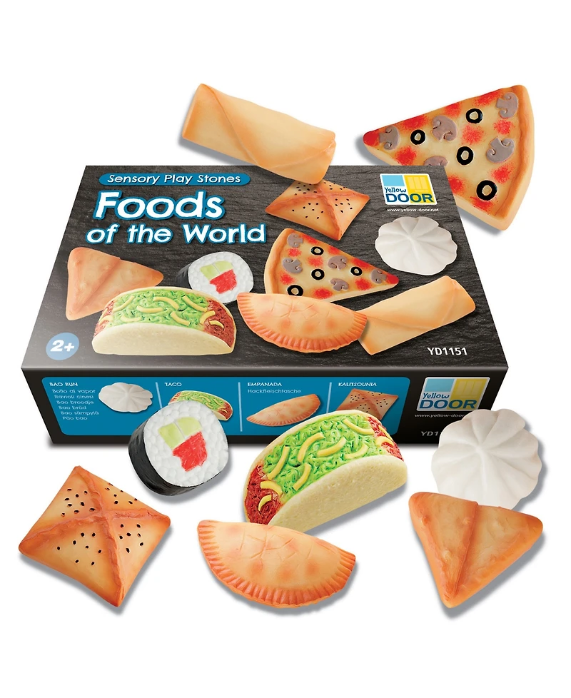 Yellow Door Sensory Play Stones Foods of The World, Set of 8