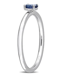Oval Sapphire (1/3 ct. t.w.) Stackable Ring 10k White Gold