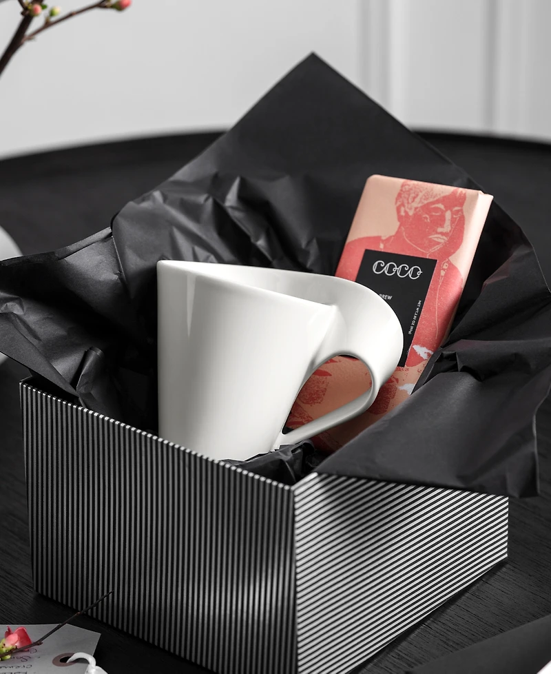 Villeroy & Boch New Wave Caffe Coffee Mugs & Saucers Gift Set, Service for 2