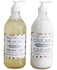 Dot & Lil Peony & Olive Leaf Hand + Body Soap, 16 oz.