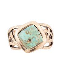 Barse Marvelous Bronze and Genuine Turquoise Band Ring