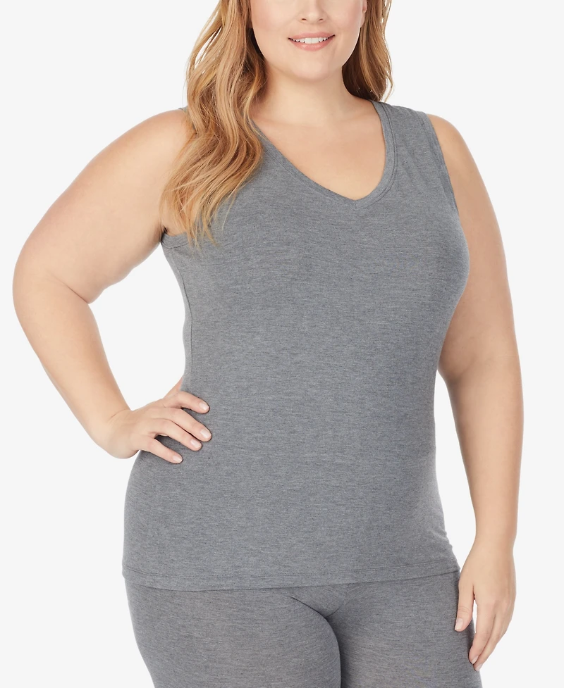 Cuddl Duds Plus Size Softwear with Stretch Reversible Tank Top