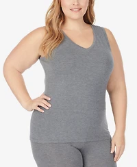 Cuddl Duds Plus Size Softwear with Stretch Reversible Tank Top