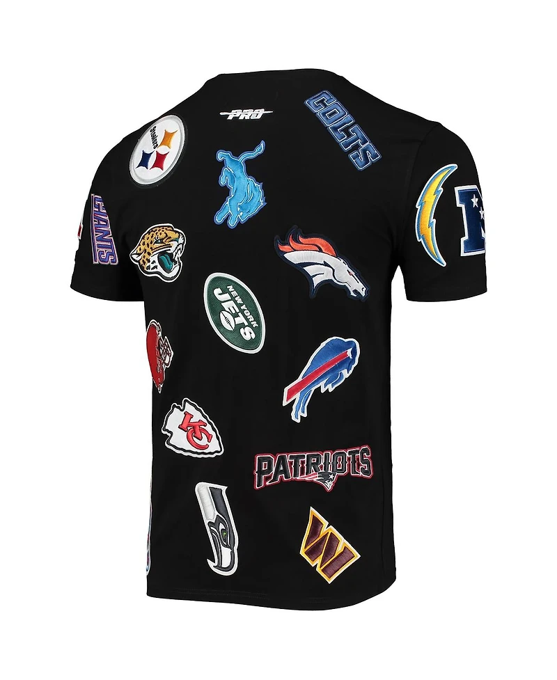 Men's Pro Standard Black Nfl League Wordmark T-shirt