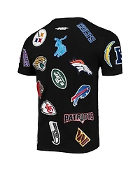 Men's Pro Standard Black Nfl League Wordmark T-shirt