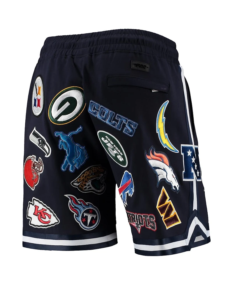 Men's Pro Standard Navy Nfl League Allover Shorts