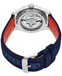 Seiko Men's Automatic 5 Sports Blue Nylon Strap Watch 39mm