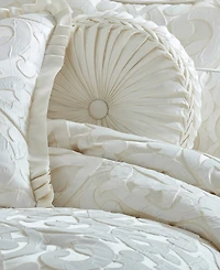 J Queen New York La Boheme Tufted Decorative Pillow, 15" Round