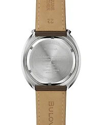 Bulova Men's Chronograph Archive Parking Meter Brown Leather Strap Watch 43mm - Limited Edition