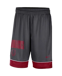 Men's Nike Charcoal, Cardinal Arkansas Razorbacks Fast Break Shorts