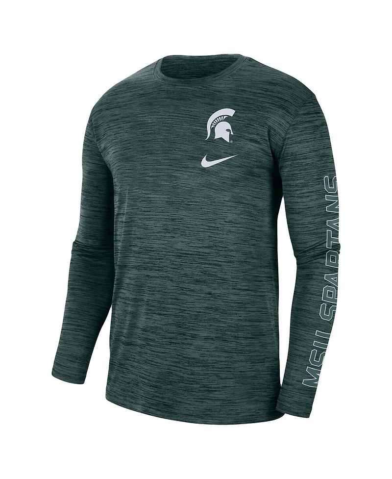 Men's Nike Green Michigan State Spartans Velocity Legend Team Performance Long Sleeve T-shirt