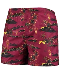 Men's Foco Maroon Arizona State Sun Devils Island Palm Swim Trunks