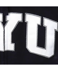 Women's Stadium Athletic Navy Byu Cougars Arched Name Full-Zip Hoodie