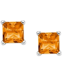 Citrine Square Stud Earrings (5/8 ct. t.w.) 14k Gold
