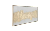 Wood Contemporary Framed Wall Art, 65" x 1.5" x 35.5"