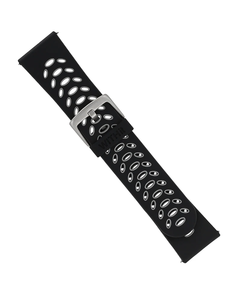 WITHit Grey and Silicone Sport Band designed for Fitbit Versa