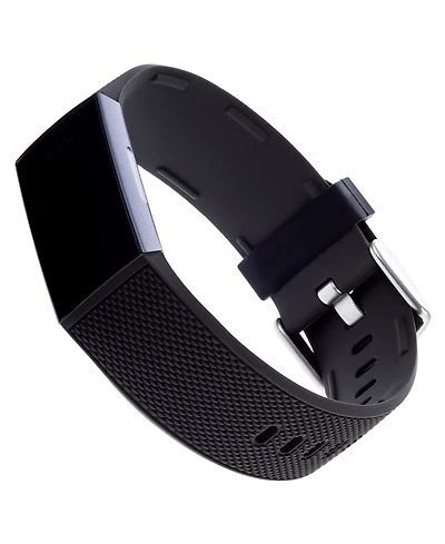 WITHit Black Silicone Woven Band designed for Fitbit Charge 3 & 4