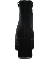 Journee Collection Women's Hazara Velvet Block Heel Dress Booties