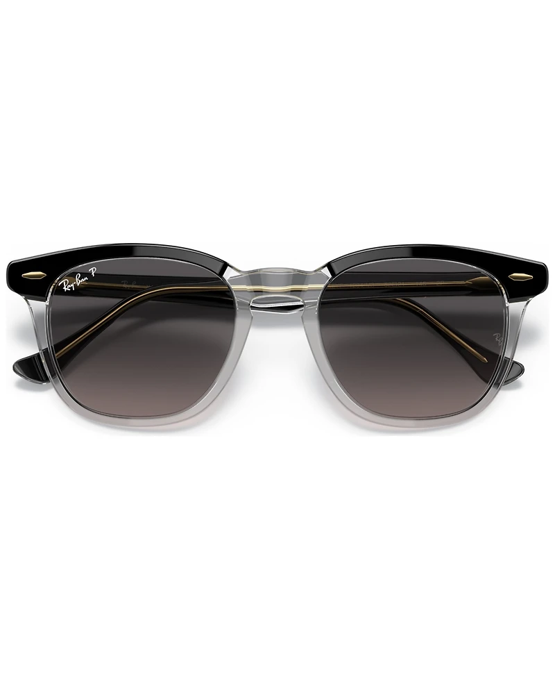 Ray-Ban Unisex Polarized Low Bridge Fit Sunglasses, Hawkeye 54