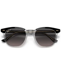 Ray-Ban Unisex Polarized Low Bridge Fit Sunglasses, Hawkeye 54