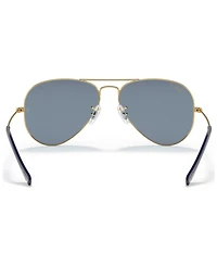 Ray-Ban Disney Unisex Polarized Sunglasses, RB3025 Aviator Mickey WDW50 58