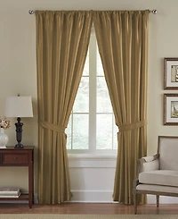 Elrene Home Fashions Versailles Faux Silk Blackout Window Curtain