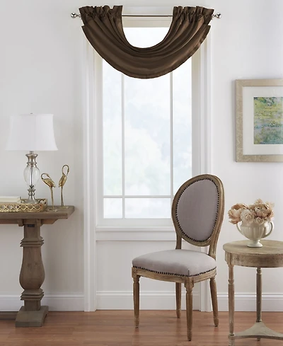 Elrene Home Fashions Versailles Faux Silk Waterfall Window Valance