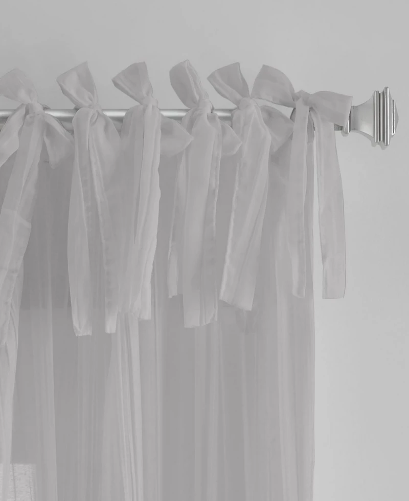 Elrene Home Fashions Jolie Semi Sheer Tab Top Window Curtain