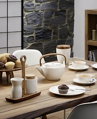 Villeroy & Boch Serveware Artesano Collection Porcelain & Cork Lidded Sugar Dish