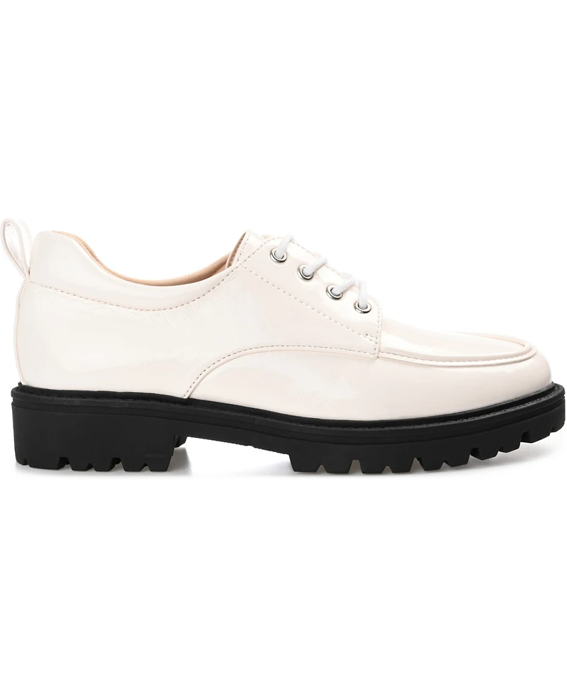 Journee Collection Women's Zina Lace Up Lug Sole Oxfords