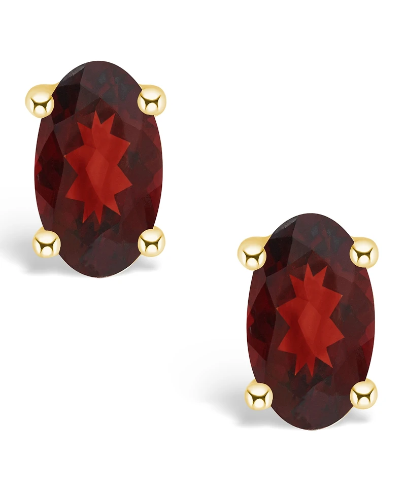 Garnet (1/2 ct. t.w.) Stud Earrings 14K White Gold or Yellow